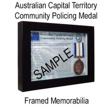 ACT Community Policing Medal - Frame display picture