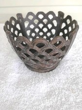Vintage French Cast  Iron Lattice  Jardiniere  picture
