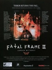 2003 Fatal Frame II 2: Crimson Butterfly PS2 Print Ad/Poster Official Horror Art picture