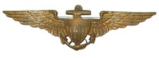 Original Pre WWII US Naval Aviator Full Size Wing Navy Pilot Pin CA3 picture