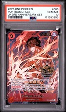Portgas D. Ace 005 One Piece 3rd Anniversary Set One Piece Japanese PSA 10 picture