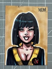 Original Signed MRAM New Mutants KARMA Marker Sketch Card picture