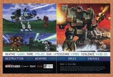 2001 MechWarrior 4 Mercenaries PC Original Advertisement / Retro Wall Art v2 picture