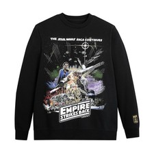 🔥 STAR WARS-THE EMPIRE STRIKES BACK-45TH ANNIVERSARY-Poster Pullover Crew - L💥 picture