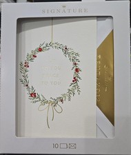 Hallmark Signature Boxed Christmas Cards (Illustrated Wreath) - 10.0 ea picture