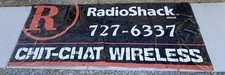 RADIO SHACK Huge Advertising banner 10' x 4' unused Wireless store promo picture