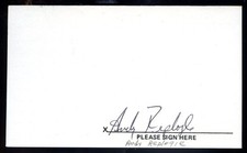 Andy Replogle (d.) Milwaukee Brewers pitcher 1978-1979 -signed 3x5 card- w/COA picture