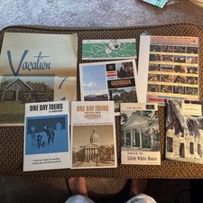 9 Pc Lot Of Georgia Travel Ephemera 1960s Brochures The Peach State Guides Maps picture