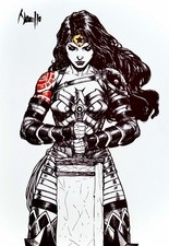 Absolute Wonder Woman - 9x12 Original Art by Noelio w/COA - NOT a Print picture