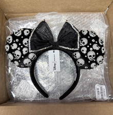 SOLD OUT NWT BaubleBar Disney Minnie Mouse Ears Headband Skull Halloween picture