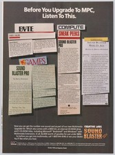 Creative Labs Sound Blaster Pro Vintage Print Ad 1992 Multimedia PC picture
