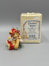 1992 Cherished Teddies Bear With Holly On Hat Figurine Hanging Ornaments 951226 picture