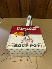 NIB VINTAGE Campbell Kids Ceramic Soup Pot w/Lid 1.5 QT Westwood/Gibson 1992 picture