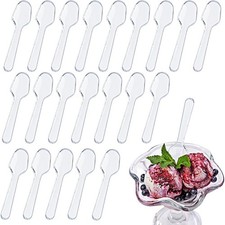 1000 PCS Clear Spoons, Mini Plastic Sampling Spoons for Dessert Yogurt Party picture