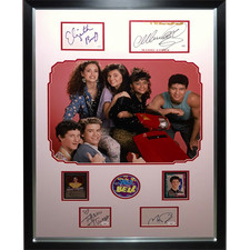 Saved By The Bell Deluxe Framed 16x20 Photo with All Cast Autographs - JSA picture