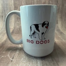 Vintage Big Dogs Coffee Cup 10 oz Mug White Big Dogs picture