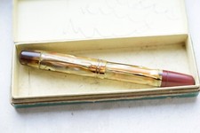 VINTG PELIKAN 101N TORTOISE FOUNTAIN PEN ORIG PELIKAN 14K GOLD NIB&BOX 1935-37' picture
