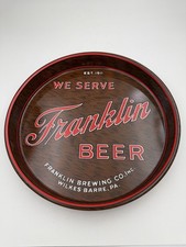 Vintage Beer Tray Franklin Wilkes Barre PA. Minty Fresh. SHIPS FREE IN THE USA. picture