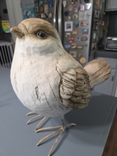 Charming Rustic Bird With Faux Carved Wood Look Finish & Metal Legs (Heavy) picture