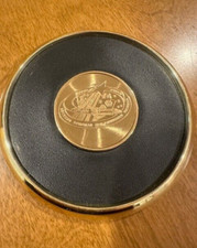 NASA Space Shuttle Endeavour STS-123 Drink Coaster w/ Center Flight Medallion picture