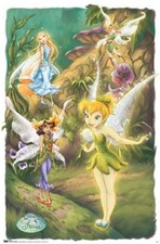 Walt Disney poster Disney fairies tinkerbell dew drops 22x34  NEW  picture