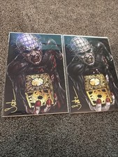 FRIGHT WEAVER - SUTUR HELLRAISER PINHEAD BLACK COVER SET SIGNED COA NM LTD 75 picture