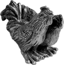 Hudson Pewter Noah's Ark Collection CHICKEN pair rooster hen bird retired BONUS picture