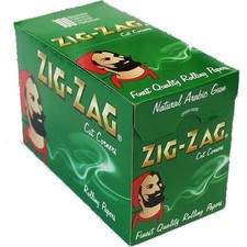 ZIG-ZAG Green Regular size Cut Corners Rolling Smooth Slow Burn - 100 booklets picture