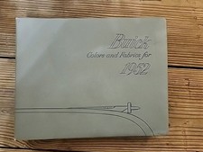 RARE 1952 Buick Showroom Catalog w Color Fabric Leather Swatch-Car Show/Restorer picture