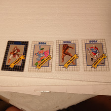 Vintage 1990 SEGA Visions Magazine Trading Cards Lot of 4 - Wonder Boy, Shinobi picture