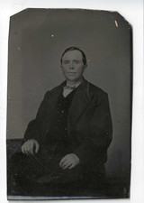Lot of 5 Antique Tintype Photos Victorian Men Bowler Hats Group & Woman Portrait picture