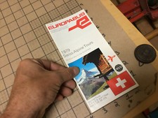 Vintage Original Map/Brochure -  1978 EUROPABUS motor coach system euro train picture