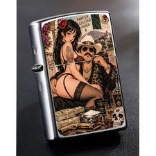 ZIPPO Anime Coca Narcos Girl Boss Vintage Style Lighter: fine art design picture