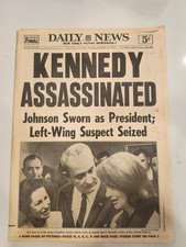 VINTAGE ORIGINAL DAILY NEWS NOVEMBER 23 1963 KENNEDY JFK ASSASSINATED LINDEN USA picture