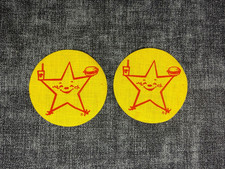 CARL'S Jr 1960's FAST FOOD IRON-ON 3” VINTAGE New Old Stock HAPPY STAR picture