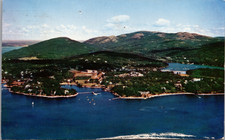 1966 Aerial View Northeast Harbor Mount Desert Island Maine Postcard picture