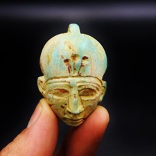 Authentic Antique Old Talisman Pendant Faience Amulet Figurine, Ancient Egyptian picture