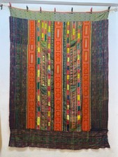 Vintage Hmong Batik And Hand Embroidered South East Asia Fabric Textile Cloth  picture