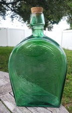 2 Sided LARGE ENSIGN SALOON No 1 COFFIN Whiskey Bottle Market St San Francisco picture
