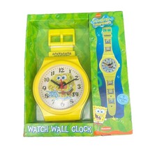 Vintage 2004 Nickelodeon SpongeBob SquarePants Oversized Wristwatch Wall Clock picture