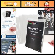 50 Pack Magazine Bags & Boards - Resealable Protectors 8 ¾