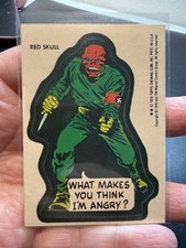 Red Skull 1976 Topps Chewing Gum Comic Book Heroes Stickers. Marvel picture