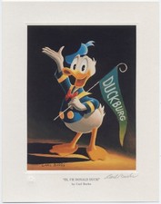 Disney Artist CARL BARKS Signed Limited Edition Lithograph HI, I'M DONALD DUCK picture