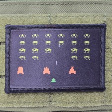 Gamer Space Invasion Morale Patch Tactical Military USA Flag Hook & Loop 3x2 picture
