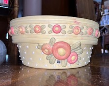 1998 Mary Engelbreit Rare Lrg Planter Bulb Pot Fried Egg Flowers Retired 10-3/4