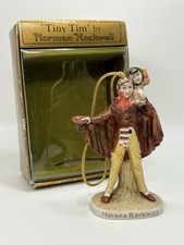 Vintage 1979 Tiny Tim Porcelain Ornament by Norman Rockwell with Box picture