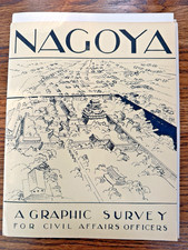1945 WWII Nagoya Japan 10 Maps US Military Government Civil Affairs COMPLETE picture