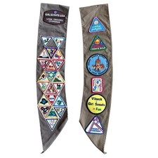 VTG Girl Scouts USA Lone Troops Overseas Sash Germany Bavaria District Vilseck picture