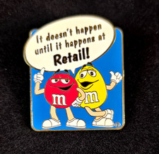 Vintage M&M Lapel Pin Hat Pin Pinback Novelty Advertising Employee Collector picture