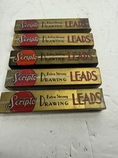 Vintage Scripto Extra Strong Drawing Leads Lot 5 Boxes Red HB USA picture